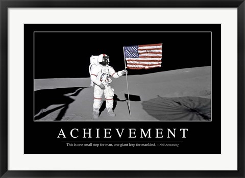 Framed Achievement: Inspirational Quote and Motivational Poster Print