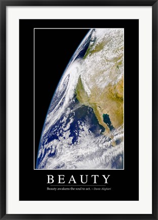 Framed Beauty: Inspirational Quote and Motivational Poster Print