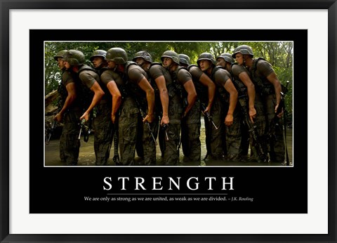 Framed Strength: Inspirational Quote and Motivational Poster Print