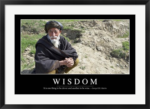 Framed Wisdom: Inspirational Quote and Motivational Poster Print