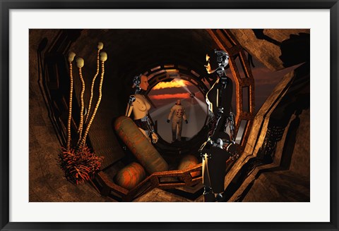 Framed Explorers and Abandoned Spacecraft Print