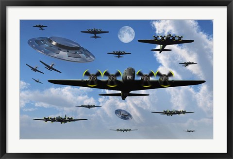 Framed UFO Sightings during World War II Print
