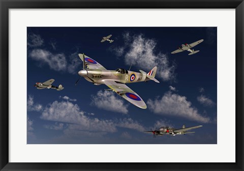 Framed Royal Air Force Supermarine Spitfire Print