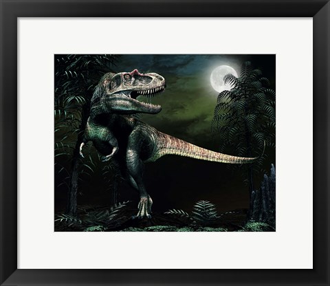 Framed Albertosaurus Print