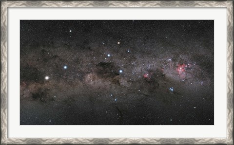 Framed Southern Cross Pointers in the Milky Way Print