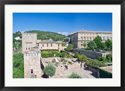 Framed Alhambra, Granada, Andalucia, Spain Print