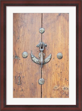 Framed Door Knocker, Toledo, Spain Print