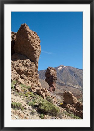 Framed Spain, Tenerife, Las Canadas, Volcanic rock Print