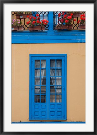 Framed Spain, Oviedo, Plaza Fontan, Building Detail Print