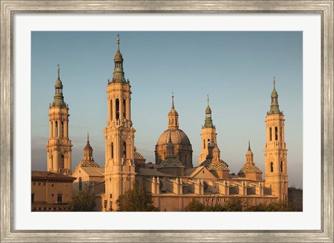 Framed Basilica de Nuestra Senora de Pilar, Zaragoza, Spain Print