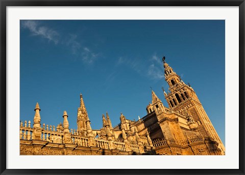 Framed Cathedral And Giralda Tower, Seville, Spain Print