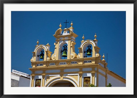 Framed Spain, Andalusia, Zahara Bell tower of the San Juan de Letran Chapel Print