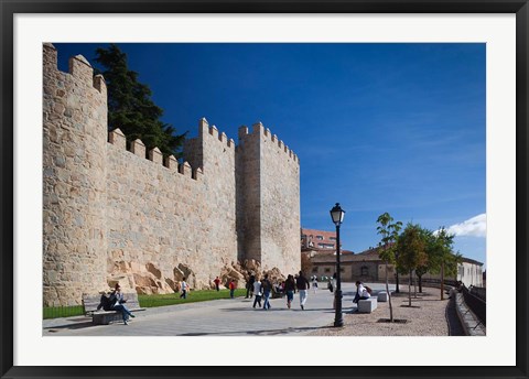 Framed Spain, Castilla y Leon, Avila, Las Murallas, Walls Print