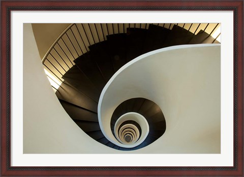 Framed Spiral staircase, Silken Gran Hotel Domine, Bilbao, Spain Print