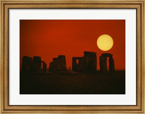 Framed Monoliths of Stonehenge near Salisbury, England Print