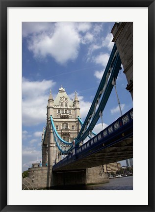 Framed Tower Bridge over the Thames River in London, England Print