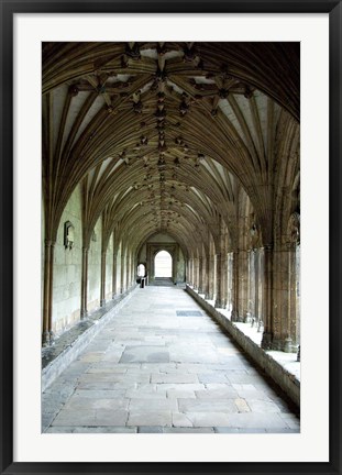 Framed England, Kent, Canterbury Cathedral window Print