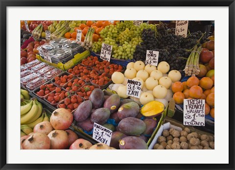 Framed Market Stalls, Portobello Road, London, England Print