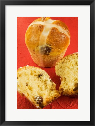 Framed Hot cross buns, an English Easter specialty Print