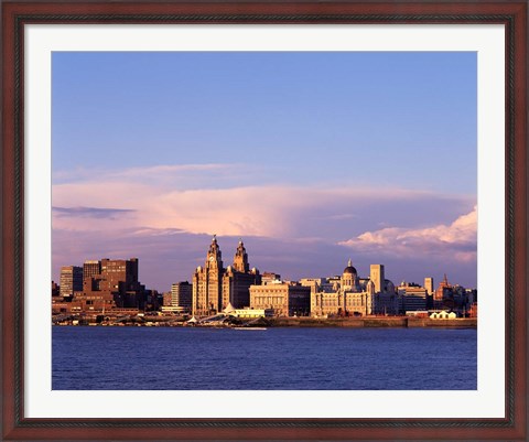 Framed Liverpool Skyline, Merseyside, England Print