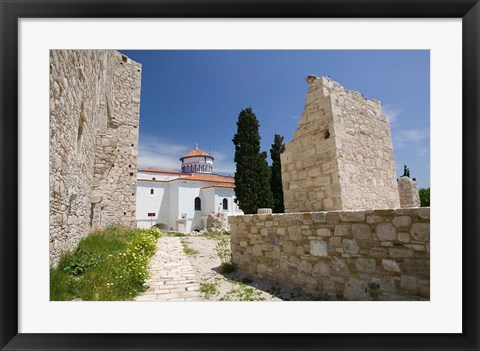 Framed Castle of Lykourgos Logothetis, Pythagorio, Samos, Aegean Islands, Greece Print