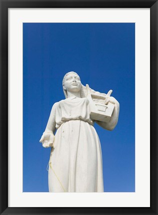Framed Greece, Aegeans, LESVOS, Mytilini, Sappho statue Print