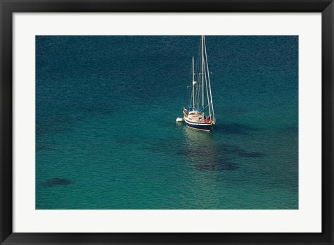 Framed Greece, Islands, Samos, Pythagorio: Sailing Print