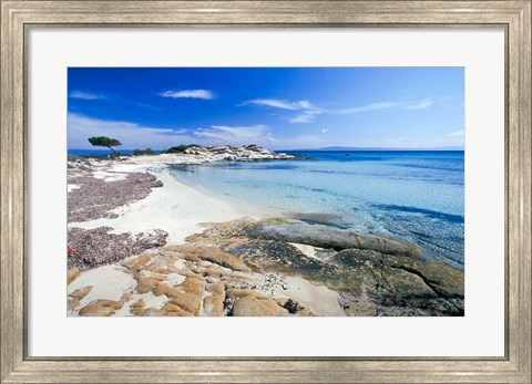 Framed Greece, Halkidiki Peninsula, Karydi Beach Print