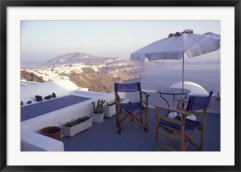 Framed View Toward Caldera, Imerovigli, Santorini, Greece Print