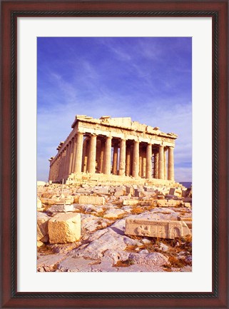 Framed Parthenon on Acropolis, Athens, Greece Print