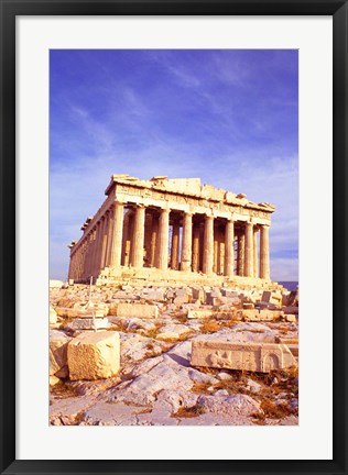 Framed Parthenon on Acropolis, Athens, Greece Print