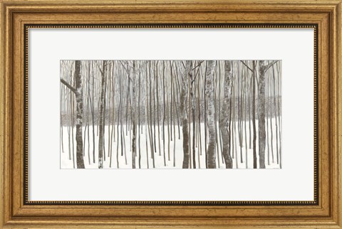 Framed Woods in Winter BW Print