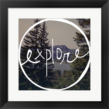 Framed Explore Oregon Print