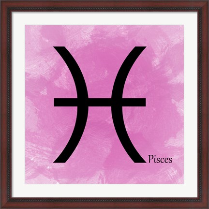 Framed Pisces - Pink Print