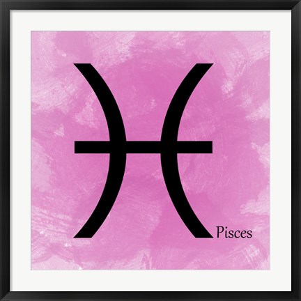 Framed Pisces - Pink Print