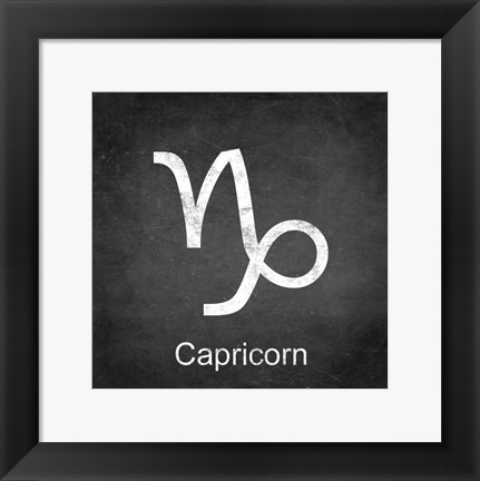 Framed Capricorn - Black Print