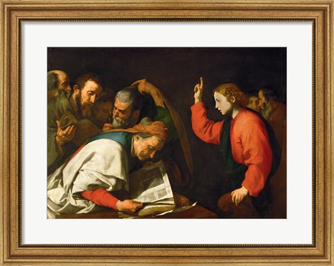 Framed Twelve Year Old Jesus and the Doctors, c.1630 Print