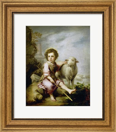 Framed Good Shepherd, around 1665. Print