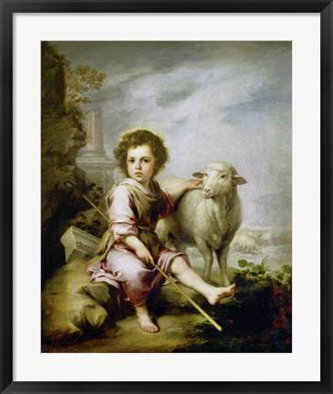Framed Good Shepherd, around 1665. Print