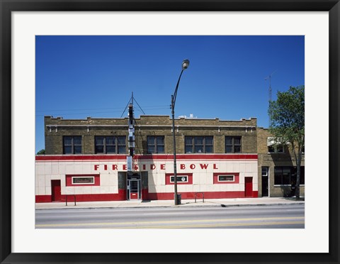 Framed Bowling alley, Chicago, Illinois Print