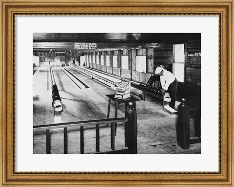 Framed Olentangy Park Bowling Alleys, Columbus, Ohio Print