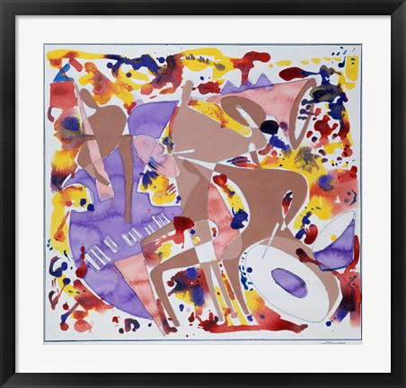 Framed Abstract Jazz Print