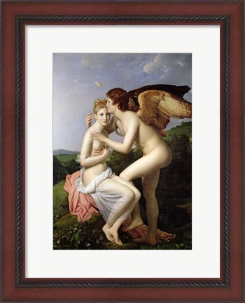 Framed Psyche Receiving the First Kiss of Cupid, 1798 Print