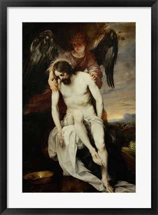 Framed Dead Christ Supported by an Angel Print