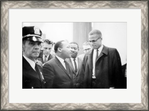 Framed Martin Luther King and Malcolm X Print
