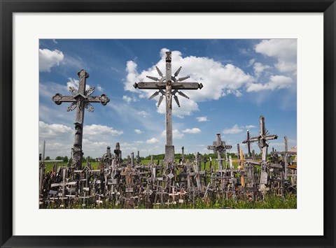 Framed Hill of Crosses, Siauliai, Central Lithuania, Lithuania I Print