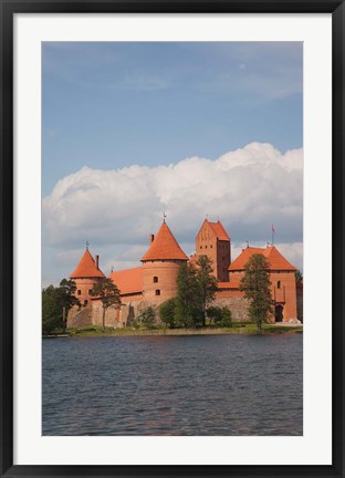 Framed Island Castle by Lake Galve, Trakai, Lithuania III Print