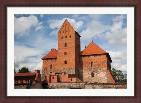Framed Island Castle by Lake Galve, Trakai, Lithuania V Print