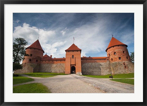 Framed Island Castle by Lake Galve, Trakai, Lithuania VI Print