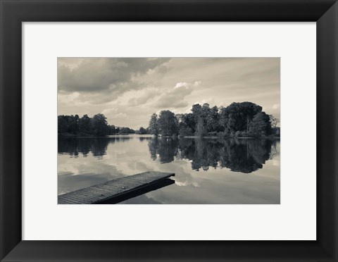 Framed Lake Galve, Trakai Historical National Park, Lithuania V Print